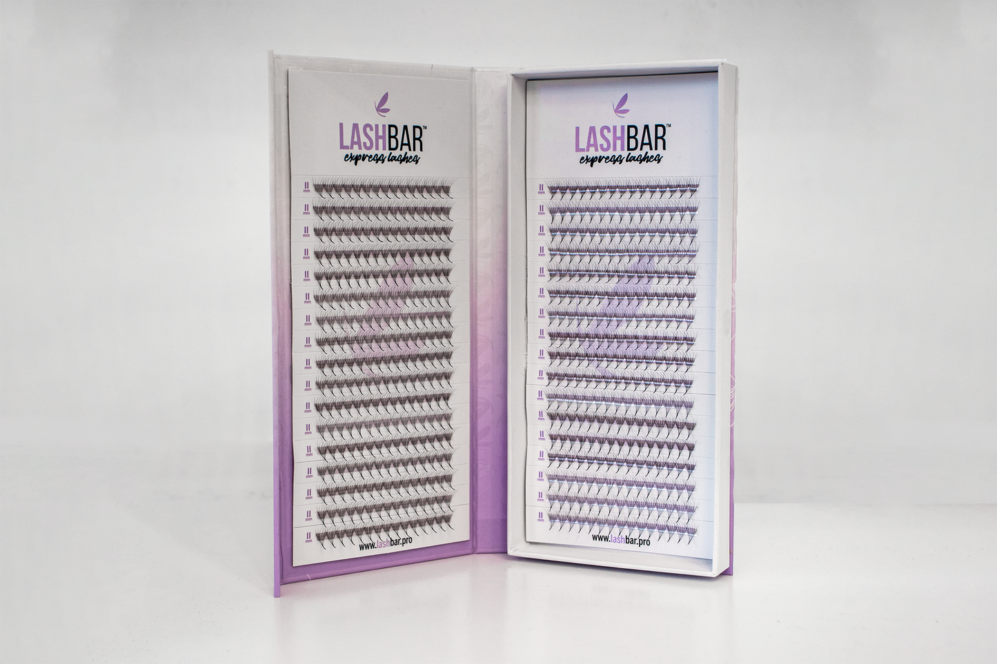 32 Strip Tray of Pro Made lash fans 