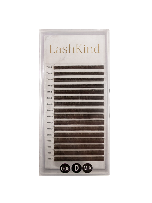 Fairy Brown Lashes Mixtray .05mm