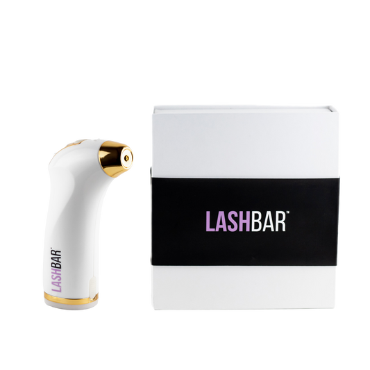 Air lash machine used to cure lash adhesive